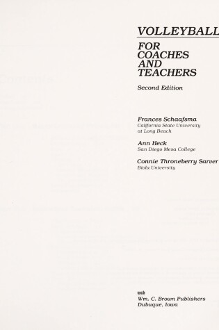 Cover of Volleyball Coaches/Teachers