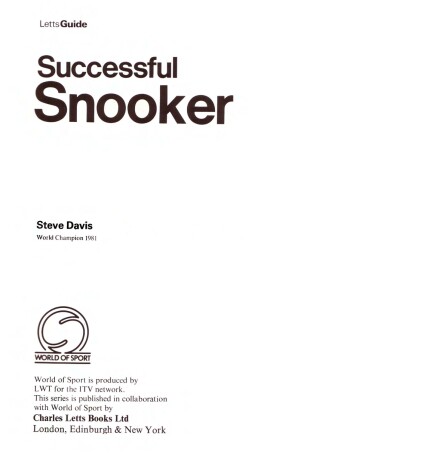 Cover of Successful Snooker