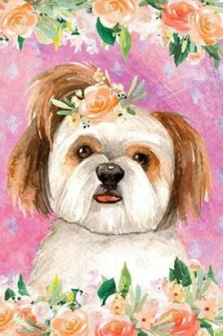 Cover of My Big Fat Bullet Journal for Dog Lovers Shih Tzu in Flowers 3