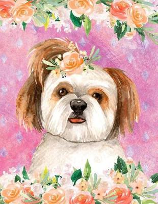 Book cover for My Big Fat Bullet Journal for Dog Lovers Shih Tzu in Flowers 3