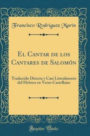 Cover of El Cantar de Los Cantares de Salomón