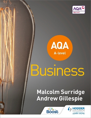 Book cover for AQA A-level Business (Surridge and Gillespie)