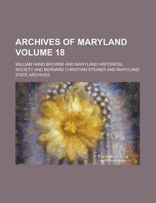 Book cover for Archives of Maryland (Volume 4)