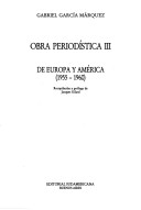 Book cover for Obra Periodistica 3 - de Europa y America -