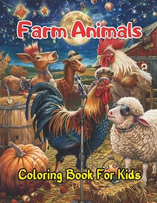 Book cover for Farm Animals Coloring Book for kids