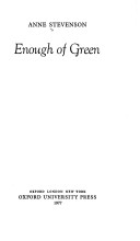 Book cover for Enough of Green