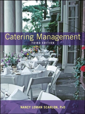 Book cover for Catering Management