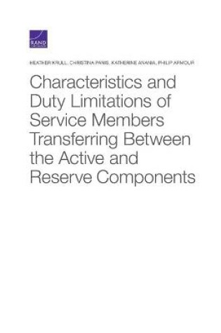 Cover of Characteristics and Duty Limitations of Service Members Transferring Between the Active and Reserve Components