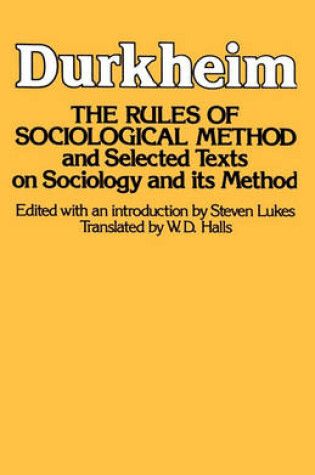 Cover of The Rules of Sociological Methods