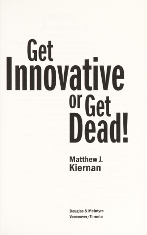 Book cover for Get Innovative or Get Dead