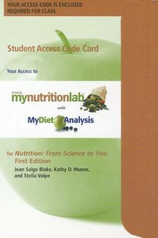 Cover of NEW MyNutritionLab plus MyDietAnalysis with Pearson eText -- Standalone Access Card -- for Nutrition