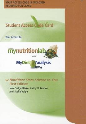 Book cover for NEW MyNutritionLab plus MyDietAnalysis with Pearson eText -- Standalone Access Card -- for Nutrition