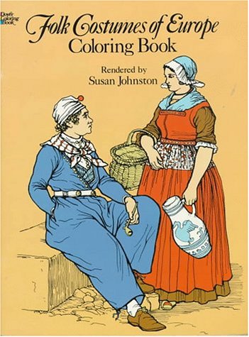 Book cover for Folk Costumes of Europe-Coloring Book