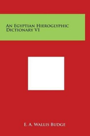 Cover of An Egyptian Hieroglyphic Dictionary V1