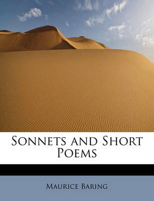 Book cover for Sonnets and Short Poems