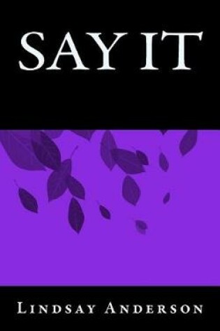 Cover of Say It