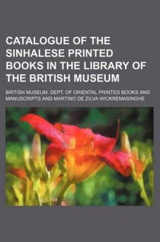 Cover of Catalogue of the Sinhalese Printed Books in the Library of the British Museum