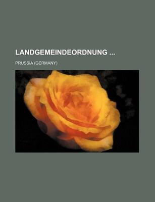 Book cover for Landgemeindeordnung