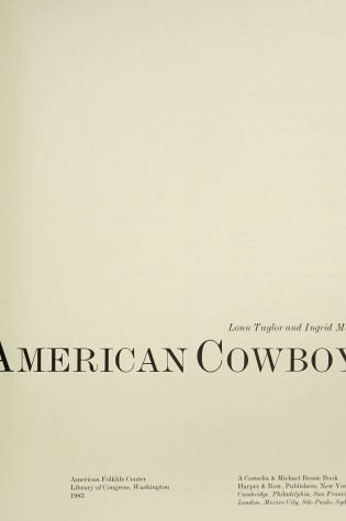 Cover of American Cowboy