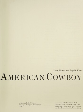 Book cover for American Cowboy
