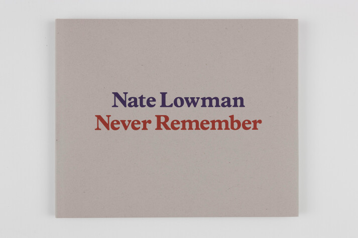 Book cover for Nate Lowman