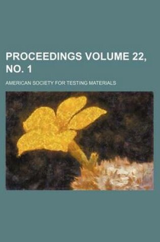 Cover of Proceedings Volume 22, No. 1