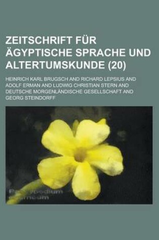 Cover of Zeitschrift Fur Agyptische Sprache Und Altertumskunde (20)