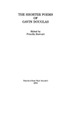 Book cover for The Shorter Poems of Gavin Douglas