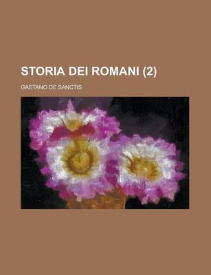 Book cover for Storia Dei Romani (2 )