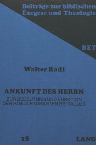 Cover of Ankunft Des Herrn