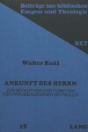 Book cover for Ankunft Des Herrn