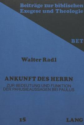 Cover of Ankunft Des Herrn