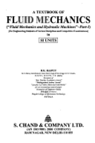 Cover of Textbook of Fluid Mechanics