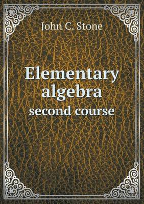 Book cover for Elementary algebra second course