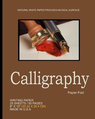 Book cover for Calligraphy Paper Pad - Brown Cover - 25 sheets