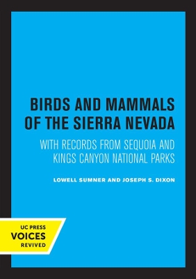 Book cover for Birds and Mammals of the Sierra Nevada