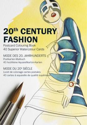 Book cover for 20th Century Fashion: Postcard Colouring Book