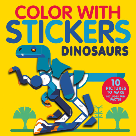 Book cover for Color with Stickers: Dinosaurs