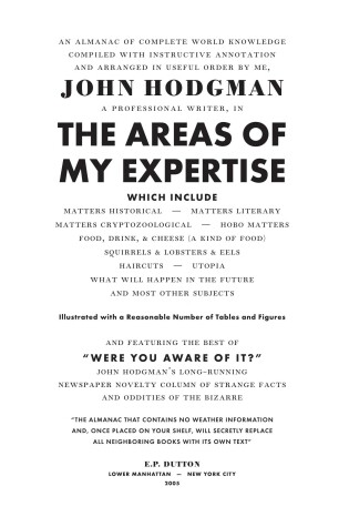 Cover of The Areas of My Expertise