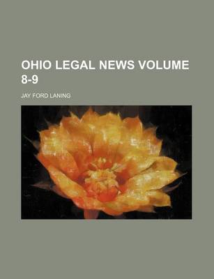 Book cover for Ohio Legal News Volume 8-9