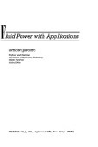 Cover of Fluid Power with Applications