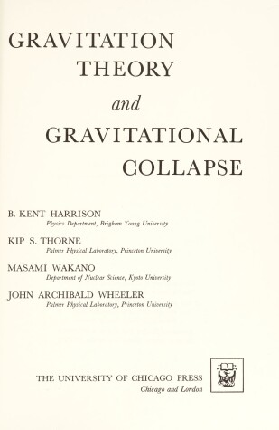 Book cover for Gravitation Theory and Gravitational Collapse