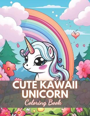 Book cover for Cute Kawaii Unicorn Coloring Book