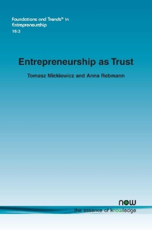 Cover of Entrepreneurship as Trust