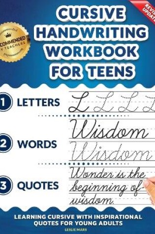 Cover of Cursive Handwriting Workbook for Teens