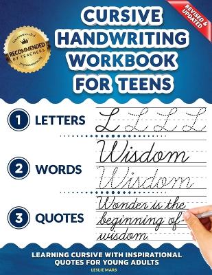 Book cover for Cursive Handwriting Workbook for Teens