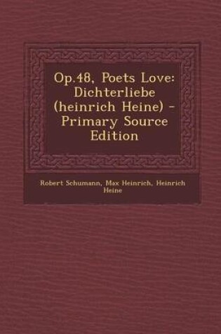 Cover of Op.48, Poets Love