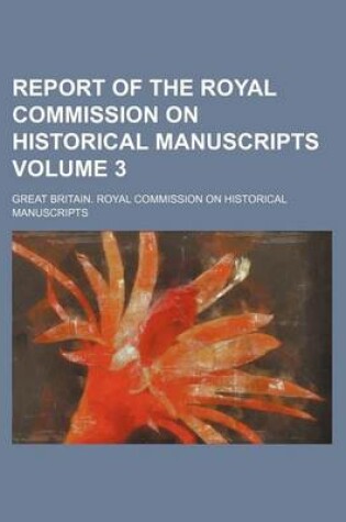 Cover of Report of the Royal Commission on Historical Manuscripts Volume 3