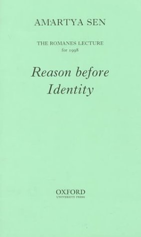 Cover of Reason Before Identity