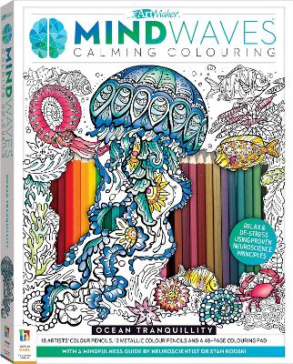 Book cover for Art Maker Mindwaves Colouring Kit: Ocean Tranquillity